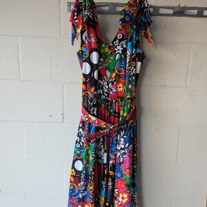 Vintage On The Rocks California Rock Candy Inc Colorful Floral Dress